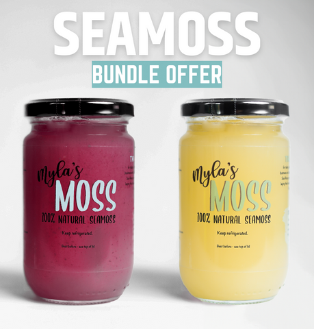 Seamoss Gel Bundle - Purple & Gold (720ml each)